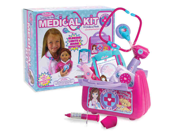 Sophia's - Child Sized Medical Kit, Wheel Chair, Crutches, Cast, and Bandage for 18' Dolls