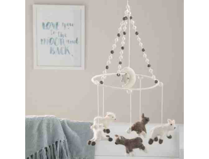 Wool Felt Baby Lamb Animal Mobile