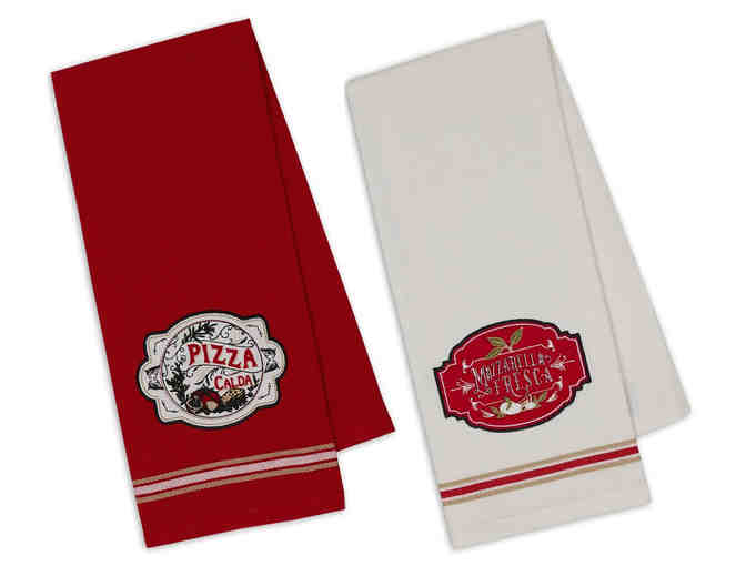 Italiano Towels AND Porcelain Appetizer Plates