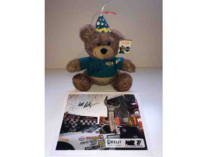 Will Rodgers Autographed Limited Edition 20k Oliver Bear AND signed photo