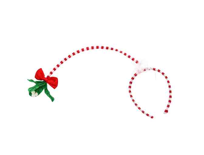 Women's Size Medium Ugly Sweater, Reindeer Themed Knitted Pullover and Mistletoe Headband