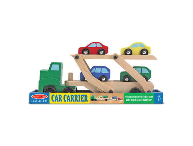Melissa & Doug - Disney Mickey Mouse Wooden Car Carrier & Classic Car Carrier