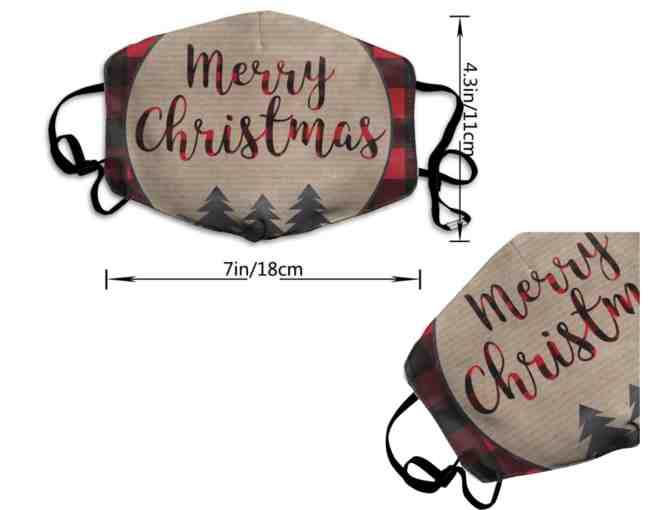 Snoopy Christmas Peanuts and Red/Black Plaid Holiday Masks