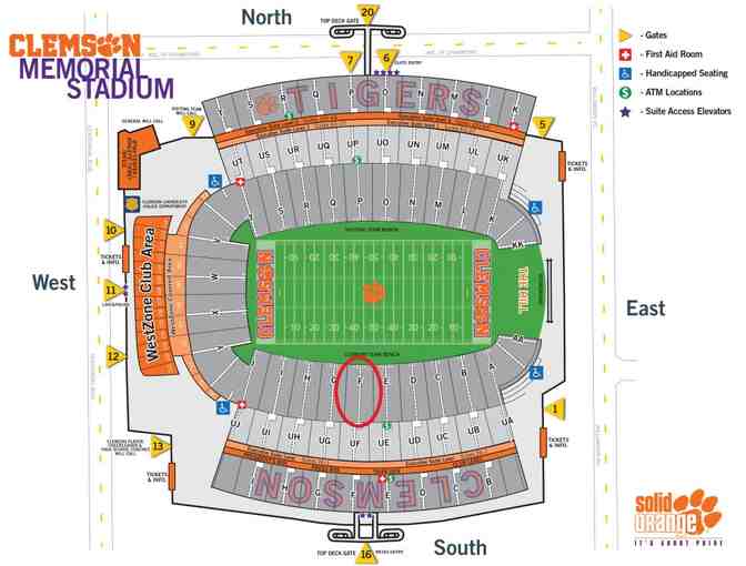 40 Yard Line Clemson vs. USC Football Tickets with Parking Pass