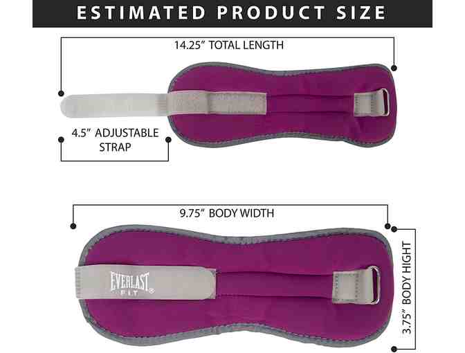 Everlast Comfort Fit Ankle/Wrist Weights 2 lb - Fuschia