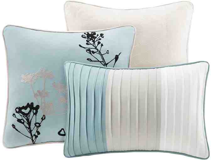 Madison Park - Matilda 7 Piece Comforter Set - Blue - Queen