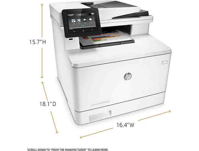 HP LaserJet Pro All-in-One Color Printer, M477FNW - (CF377A) model
