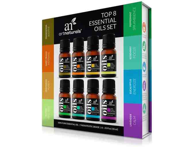 Empower Deluxe Fitness Mat with Carry Strap and TOP 8 Essential Oil Set (Package)