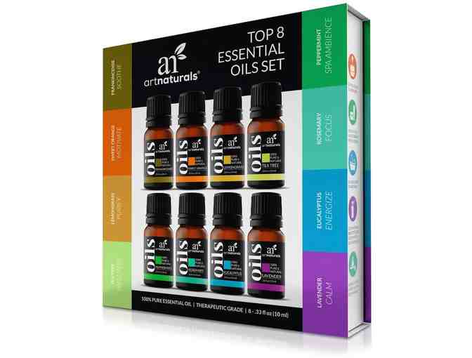 Empower Deluxe Fitness Mat with Carry Strap and TOP 8 Essential Oil Set (Package)