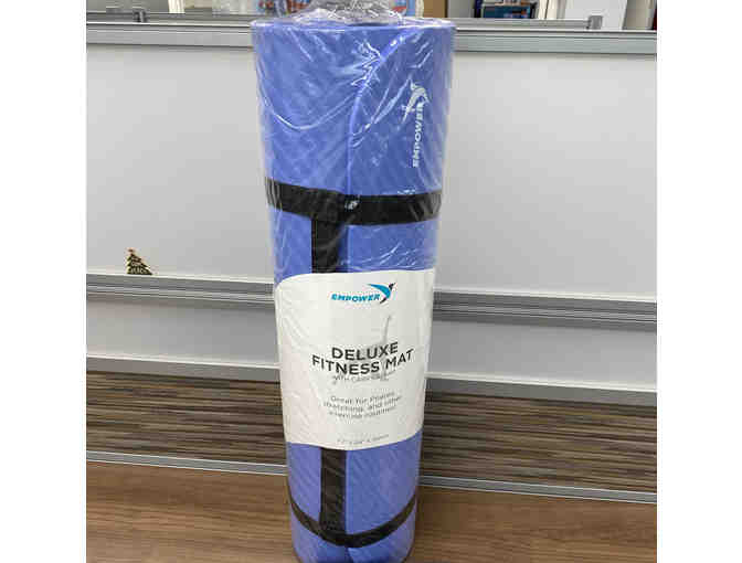 Empower Deluxe Yoga/Fitness Mat with Carry Strap (Blue)