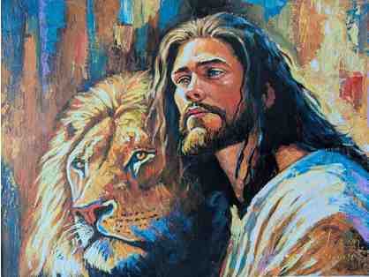 Jesus, Lion of Judah - Oil on Canvas Painting (10