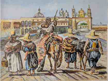 Historic Peruvian Culture - Oil on Canvas Painting (12