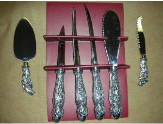 Arthur Court Grape Utility Knife and Set of Cheese Knives