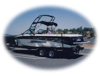 Boating for Four on Lake New Melones, California