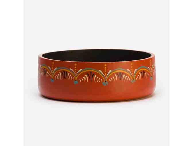 Bowl with Viksdal Rosemaling by Diane Edwards