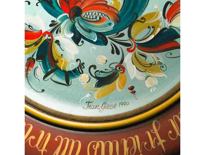Plate with Telemark Rosemaling by Jean Giese