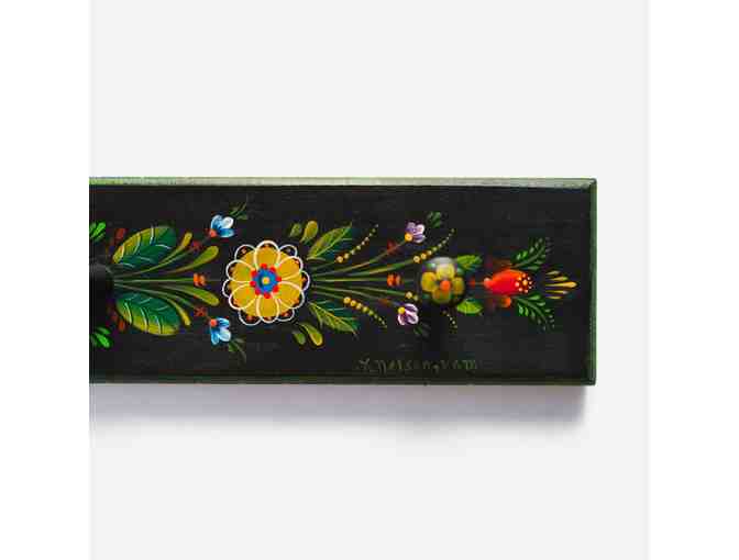 Coat Rack with Os Style Rosemaling by Karen Nelson