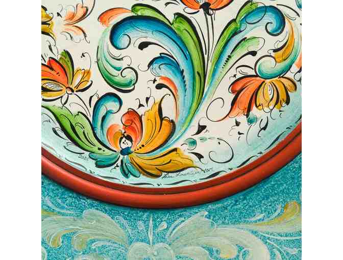 Wooden Plate with Transparent Telemark Design by Lise Lorentzen