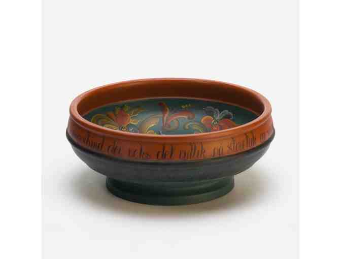 Large Bowl painted by Alphild Tangen from Norway