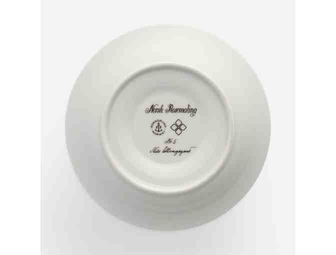 Set of 6 Porsgrund Porcelain China Cups, saucers and Dessert Plates