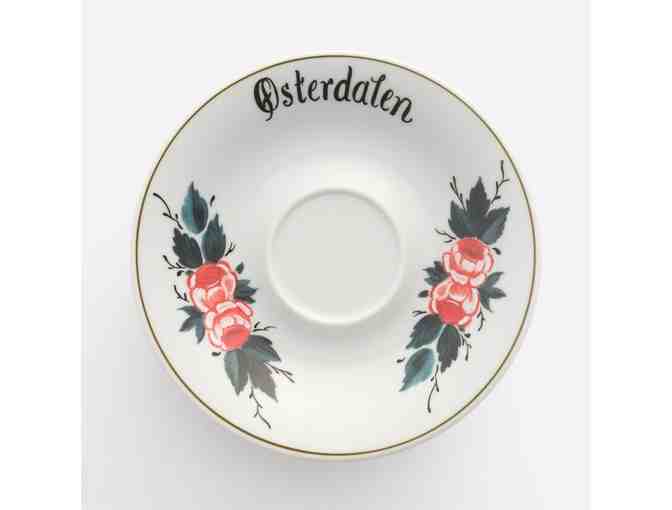 Set of 6 Porsgrund Porcelain China Cups, saucers and Dessert Plates