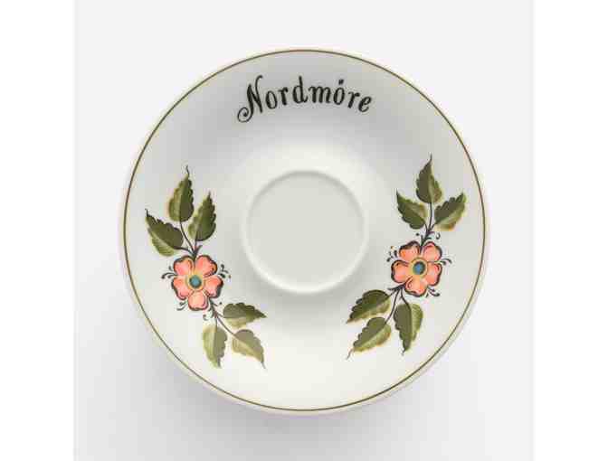 Set of 6 Porsgrund Porcelain China Cups, saucers and Dessert Plates