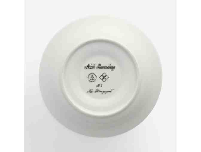 Set of 6 Porsgrund Porcelain China Cups, saucers and Dessert Plates