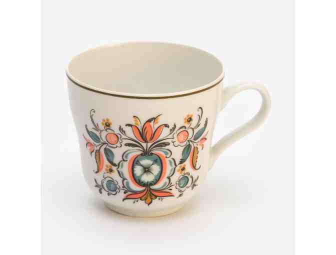 Set of 6 Porsgrund Porcelain China Cups, Saucers and Dessert Plates