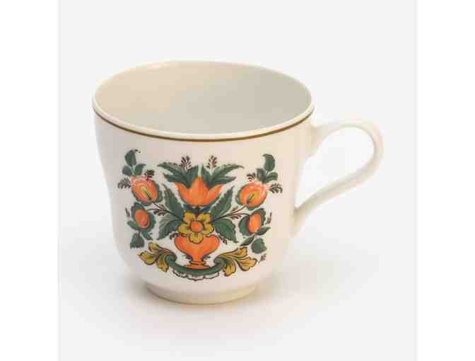 Set of 6 Porsgrund Porcelain China Cups, Saucers and Dessert Plates