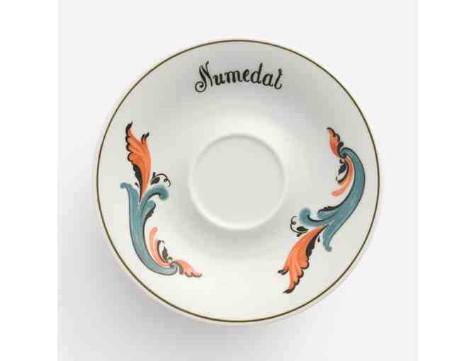 Set of 6 Porsgrund Porcelain China Cups, Saucers and Dessert Plates