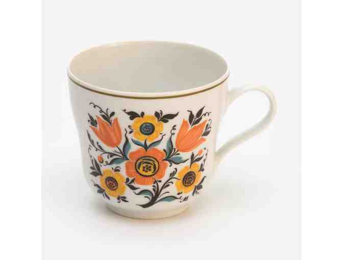 Set of 6 Porsgrund Porcelain China Cups, Saucers and Dessert Plates