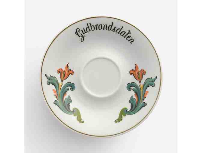 Set of 6 Porsgrund Porcelain China Cups, Saucers and Dessert Plates