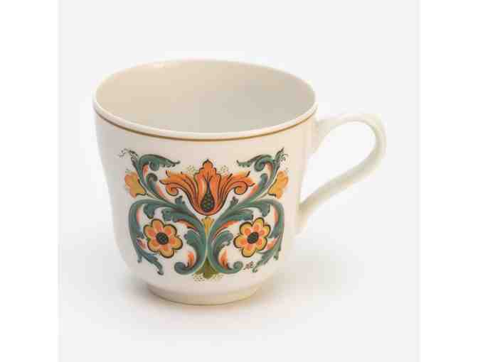 Set of 6 Porsgrund Porcelain China Cups, Saucers and Dessert Plates