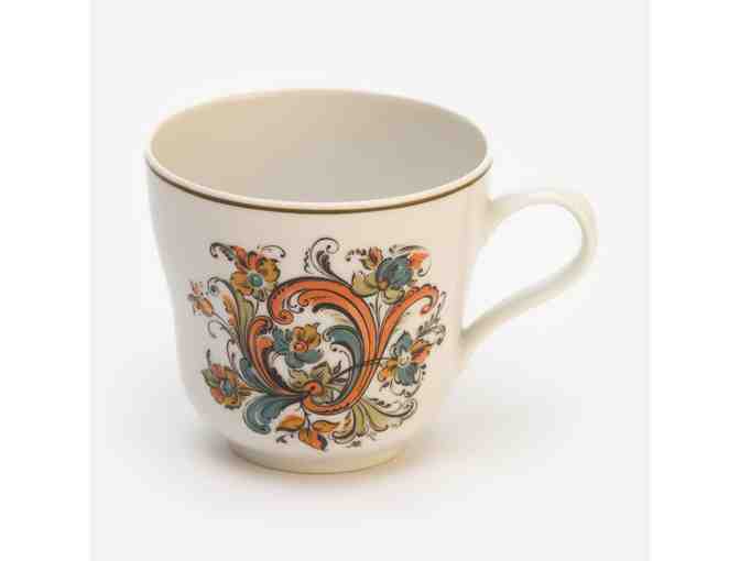 Set of 6 Porsgrund Porcelain China Cups, Saucers and Dessert Plates