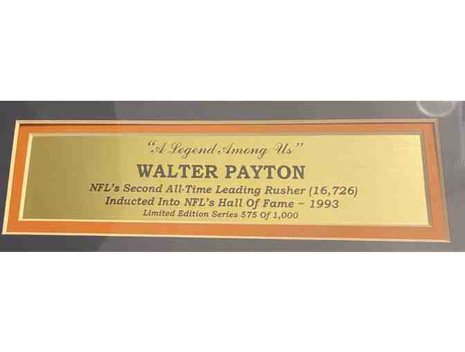 AUTHENTICATED WALTER PAYTON AUTOGRAPHED SHADOW BOX