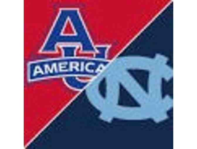 4 LOWER LEVEL TICKETS TO UNC MEN'S BASKETBALL V. AMERICAN - Photo 1