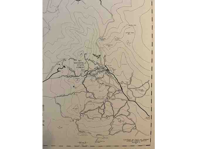 Vintage 'Ski Runs and Ski Trails Mount Mansfield Vermont' Map, 1941