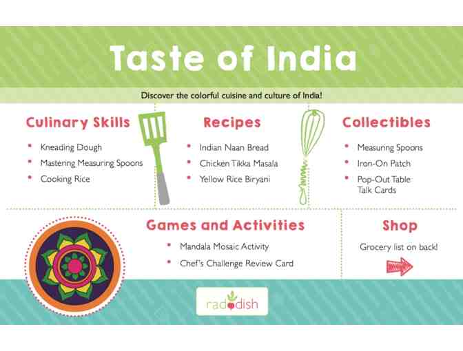 RadDish Kids Cooking Kit with Apron - Taste of India