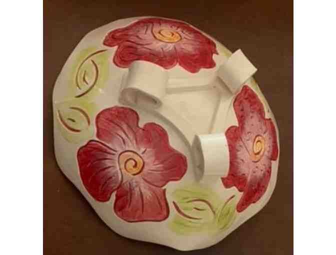 'Poppy' Ceramic Carved Footed Bowl - Artist Barbara Blusanovics