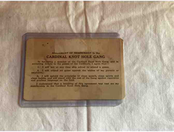 VINTAGE Baseball Membership Card