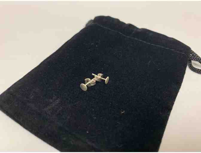 Sterling Silver Circle Studs - Matte Finish