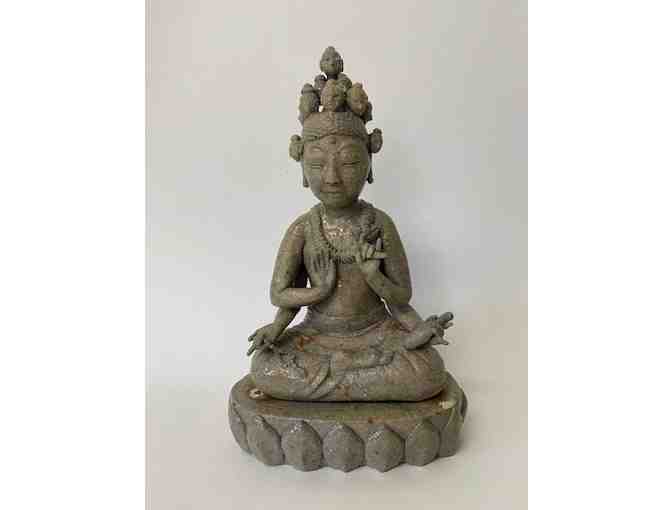 Exclusive Ceramic Figurine 'Juichimen Kannon' by Maile Yawata, Honolulu Arist