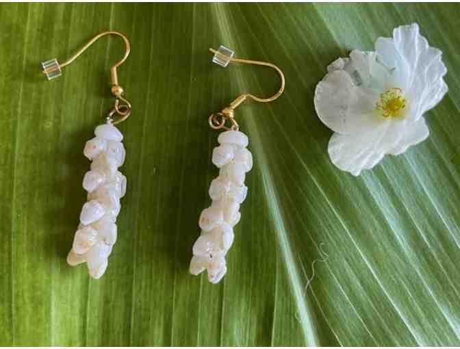 J J Ohana Niihau Pikake Earrings