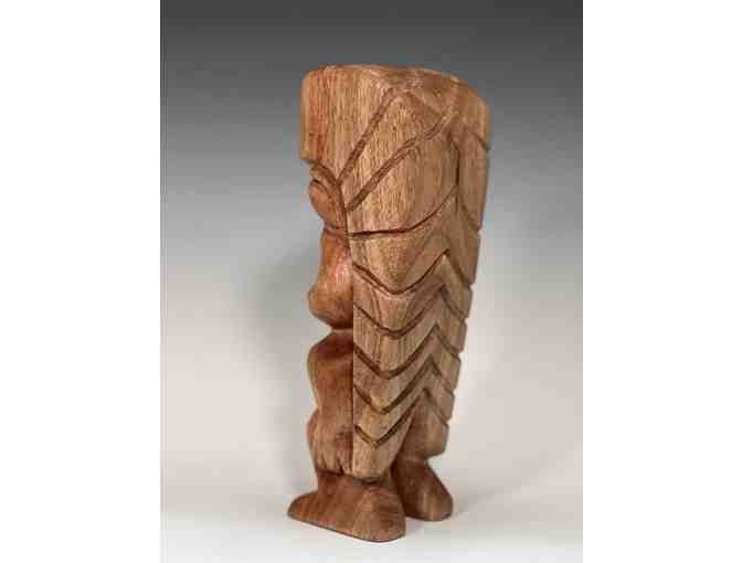 'Kukailimoku' Carved Wood Tiki by Craftsman Norman Tochiki