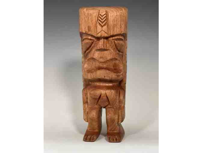 'Kukailimoku' Carved Wood Tiki by Craftsman Norman Tochiki