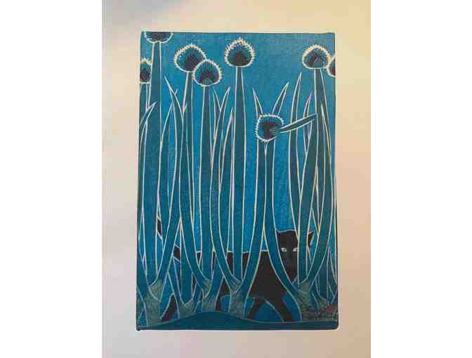 Limited Edition Woodblock Print 'Negi No Hana' by Shiro Kasamatsu, Japanese Artist