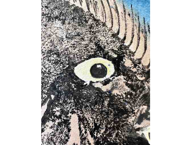 Original Flounder Gyotaku (Fish Print) by Ray Nitta of Westside Woodworks