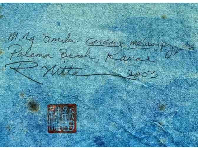 Original Ulua Gyotaku (Fish Print) by Ray Nitta of Westside Woodworks