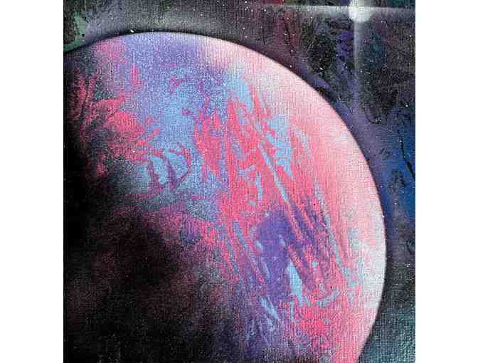 Enigmatic Acrylic Painting, 'Beyond Space', Original Art from Kauai