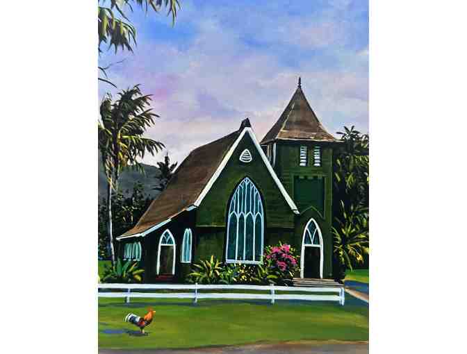 Original Prints of the Koloa Tree Tunnel and the Waioli Church by artist Neal Matsuyama